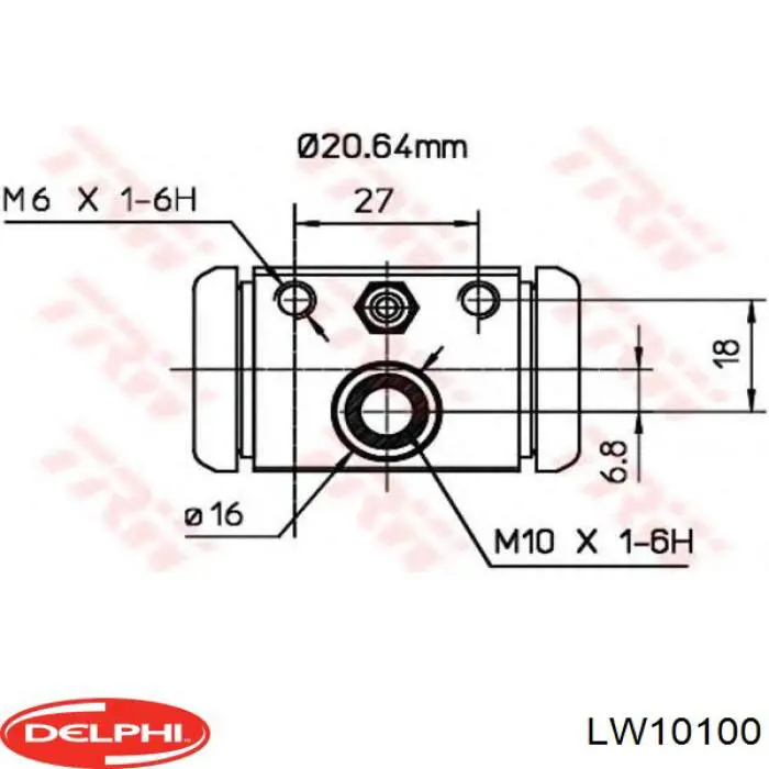 Цилиндр тормозной колесный 9948361 Fiat/Alfa/Lancia