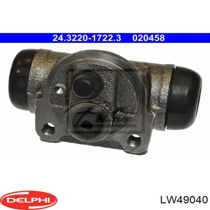 LW49040 Delphi цилиндр тормозной колесный рабочий задний