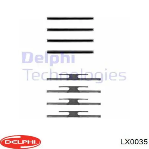 Ремкомплект гальмівних колодок LX0035 Delphi