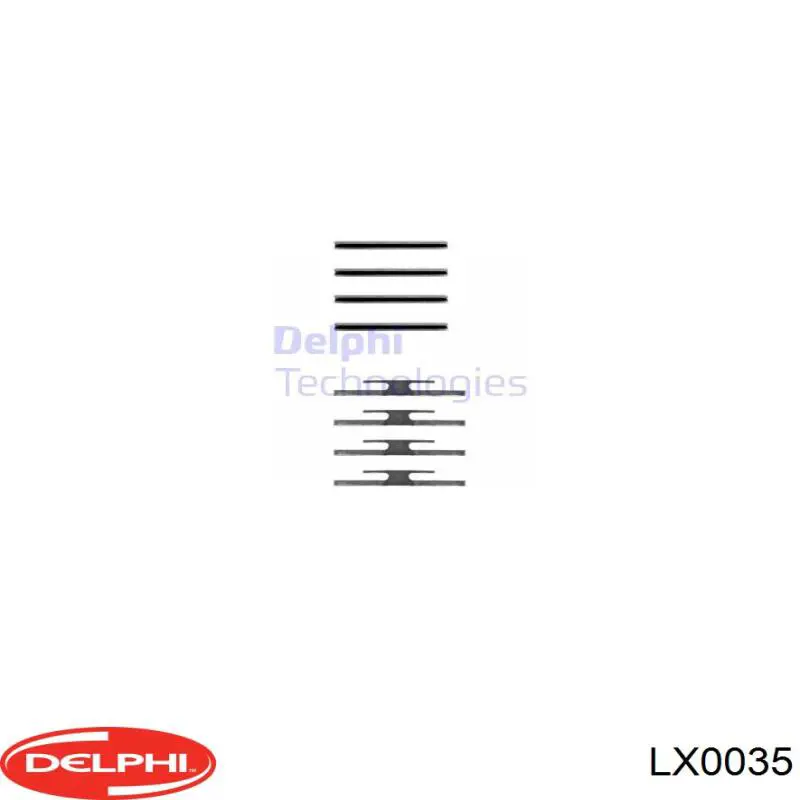 LX0035 Delphi ремкомплект тормозных колодок
