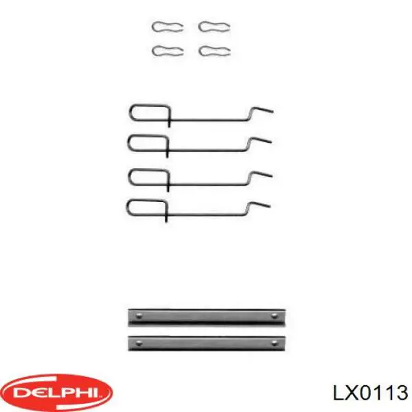 LX0113 Delphi ремкомплект тормозных колодок