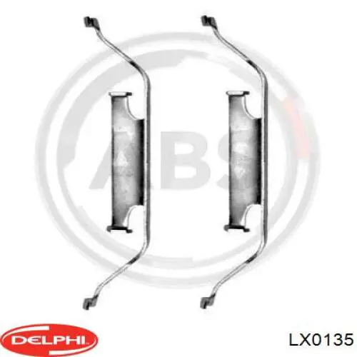 Комплект пружинок крепления дисковых колодок передних LX0135 Delphi