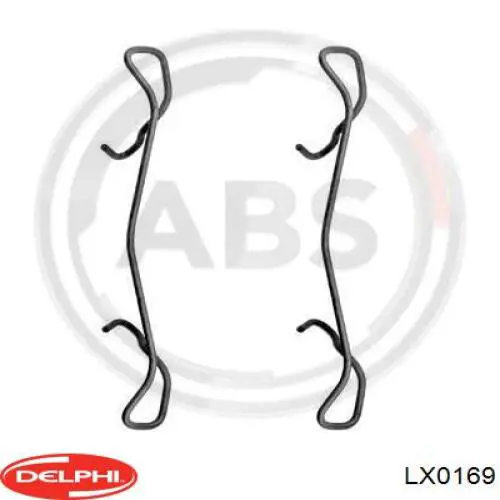 LX0169 Delphi ремкомплект тормозных колодок
