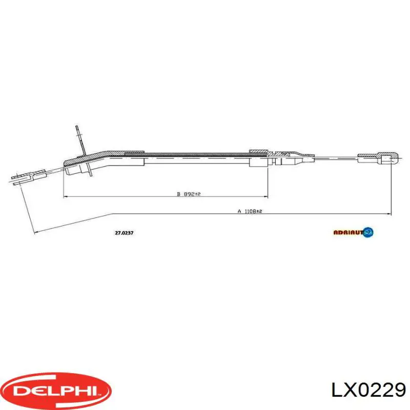 LX0229 Delphi Ремкомплект торм. колодок