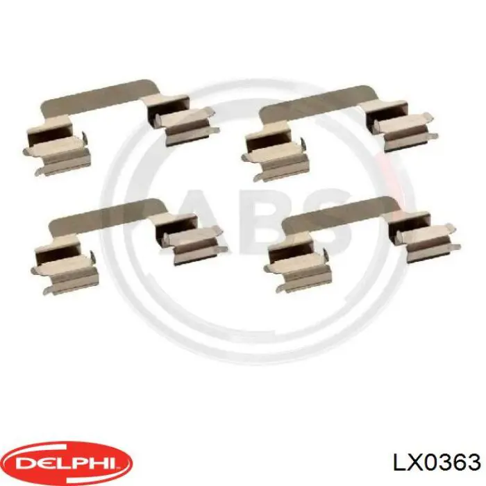 LX0363 Polcar комплект пружинок крепления дисковых колодок задних