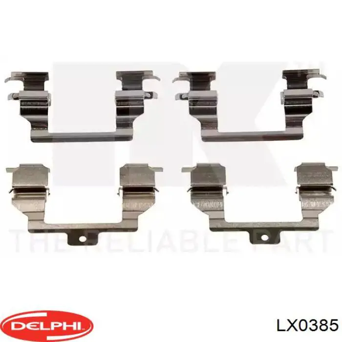 Ремкомплект тормозов передних Delphi LX0385 цена, от 8.86 USD