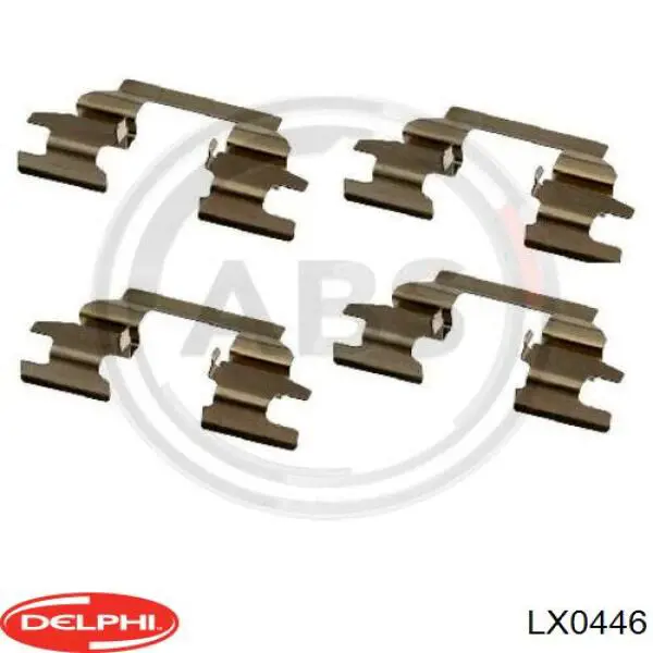 LX0446 Delphi Комплект пружинок крепления дисковых колодок, задних