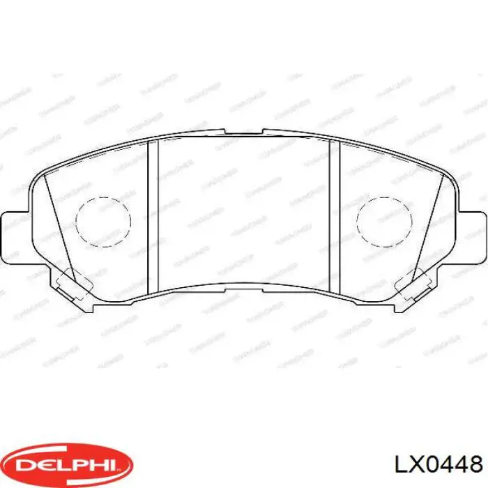 Комплект пружинок крепления дисковых колодок передних LX0448 Delphi