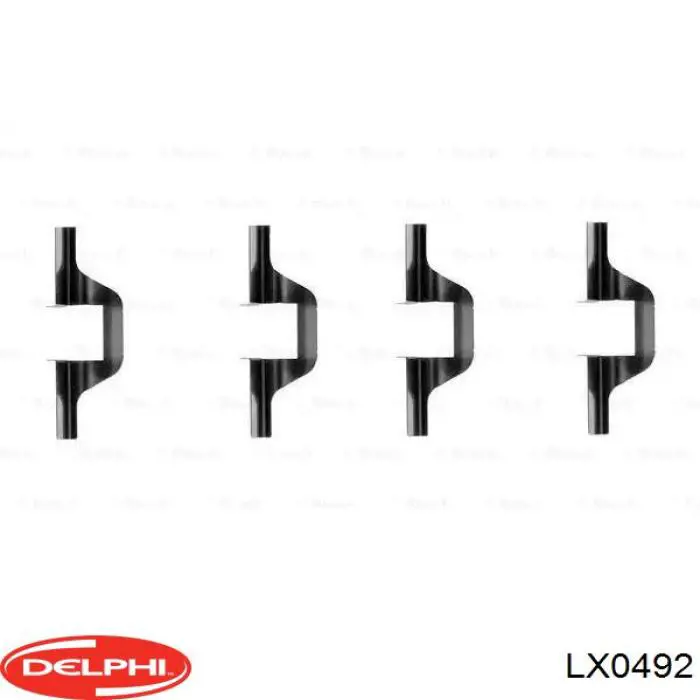 LX0492 Delphi пластина противоскрипная крепления тормозной колодки задней