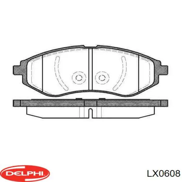 LX0608 Delphi kit de molas de fixação de sapatas de disco dianteiras