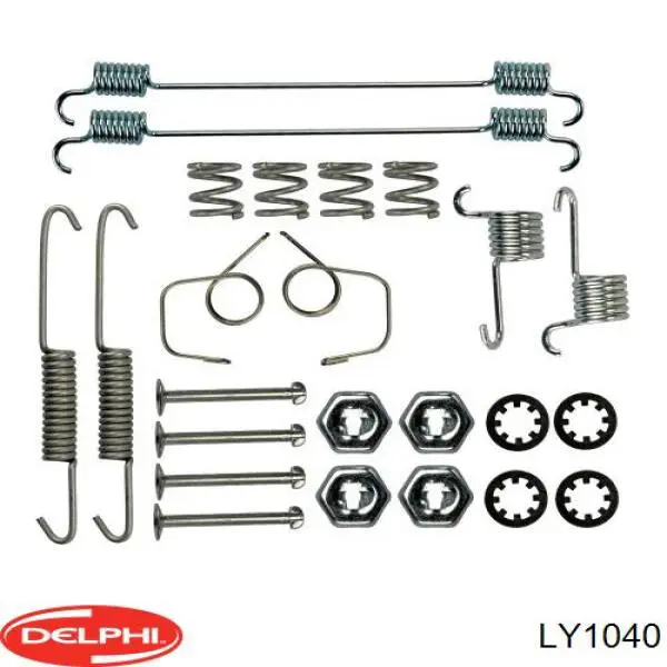 Установочный комплект задних барабанных колодок Delphi LY1040 цена, от 6.64 USD