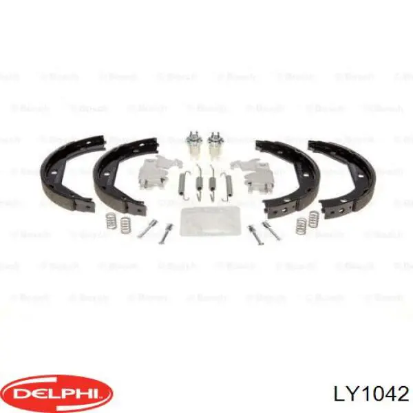 Монтажный комплект задних барабанных колодок LY1042 Delphi