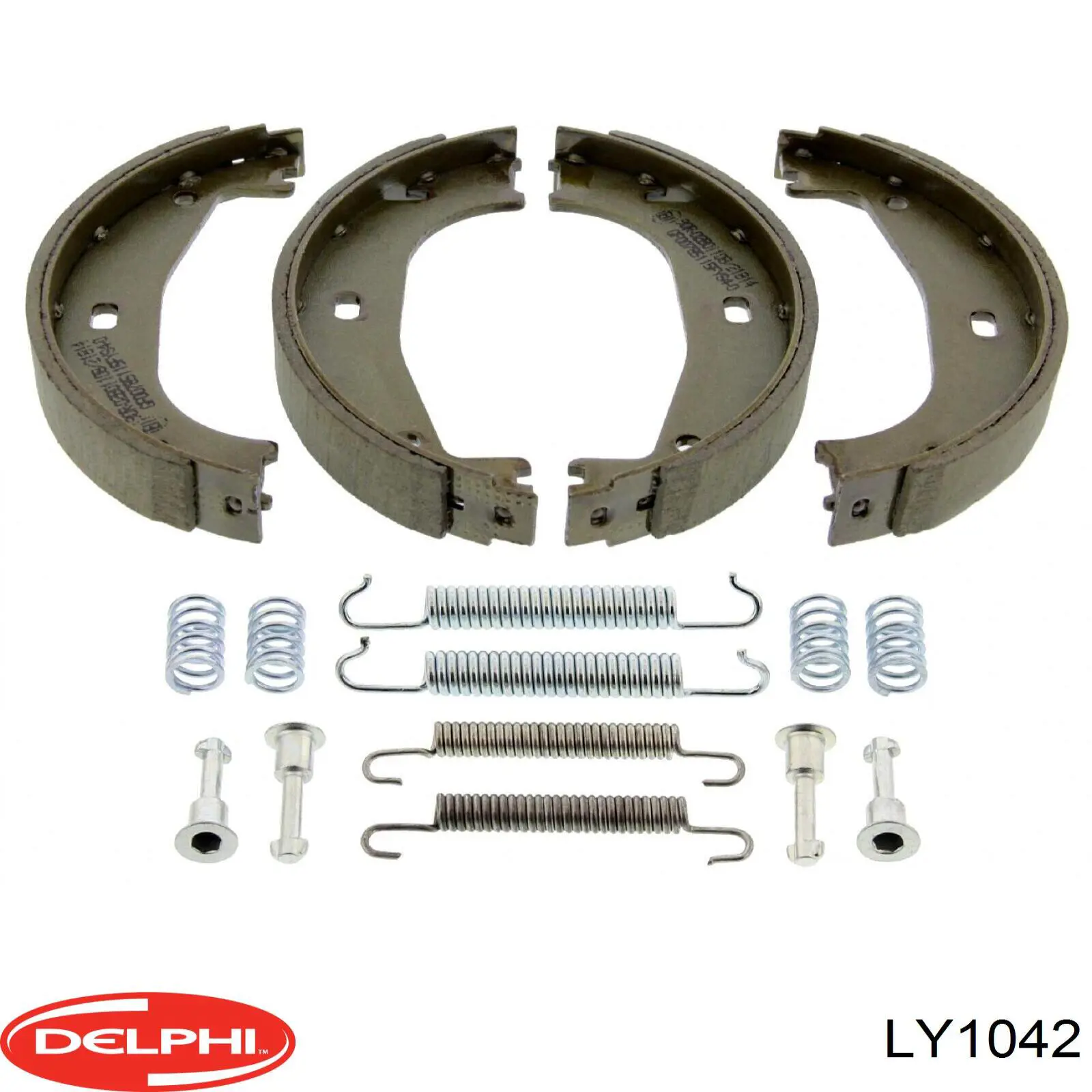 Установочный комплект задних барабанных колодок Delphi LY1042 цена, от 8.23 USD