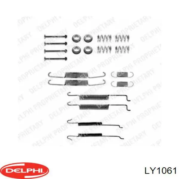 Монтажный комплект задних барабанных колодок LY1061 Delphi