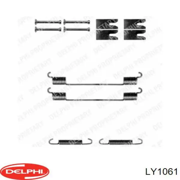 Купить LY1061 Delphi Монтажный комплект задних барабанных колодок