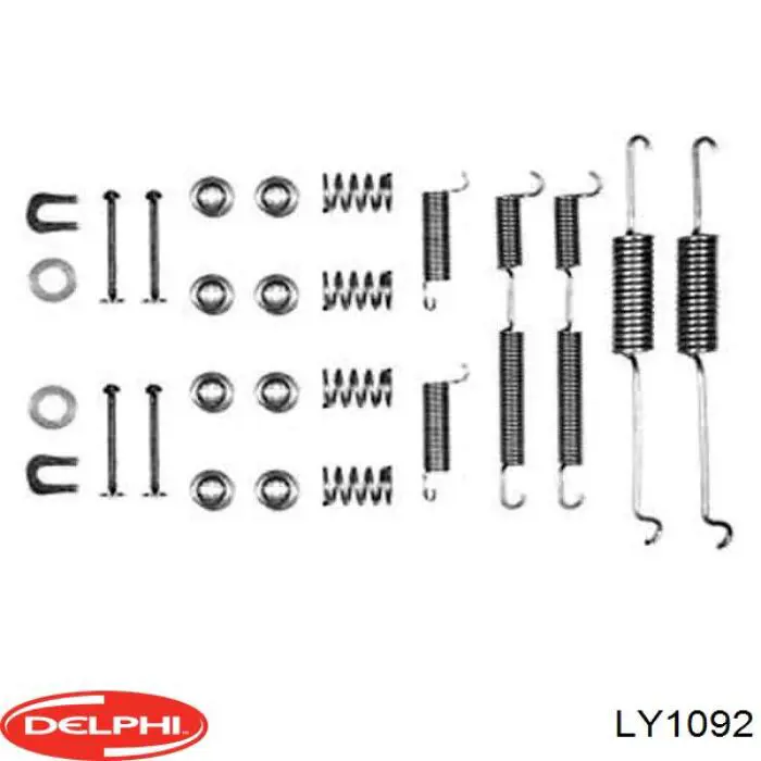 Ремкомплект тормозных колодок LY1092 Delphi