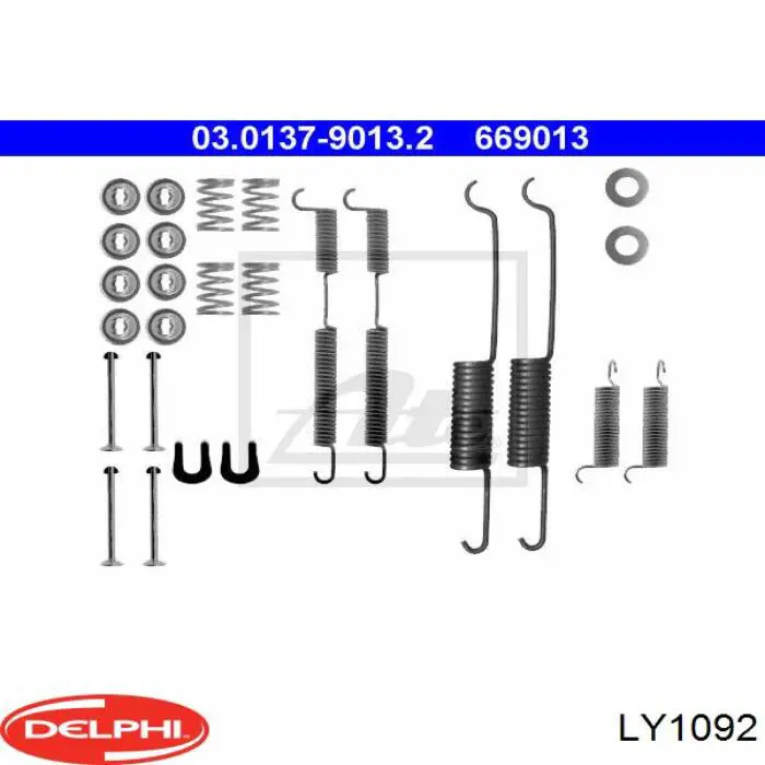 Ремкомплект гальмівних колодок LY1092 Delphi