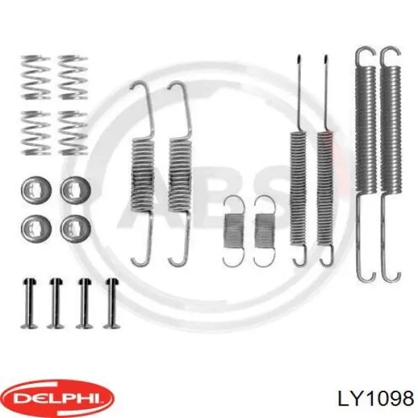 Купить LY1098 Delphi Монтажный комплект задних барабанных колодок