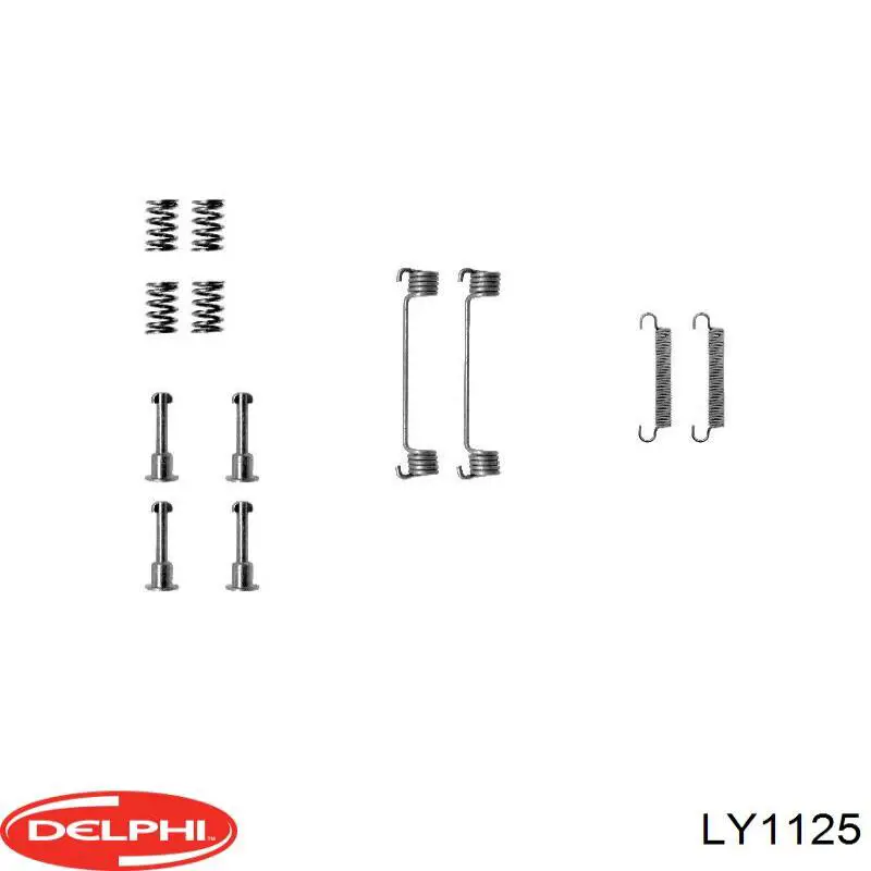 Монтажный комплект задних барабанных колодок LY1125 Delphi