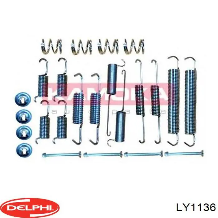 Монтажный комплект задних барабанных колодок LY1136 Delphi