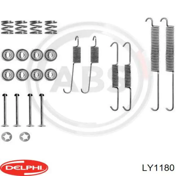Установочный комплект задних барабанных колодок Delphi LY1180 цена, от 5.21 USD