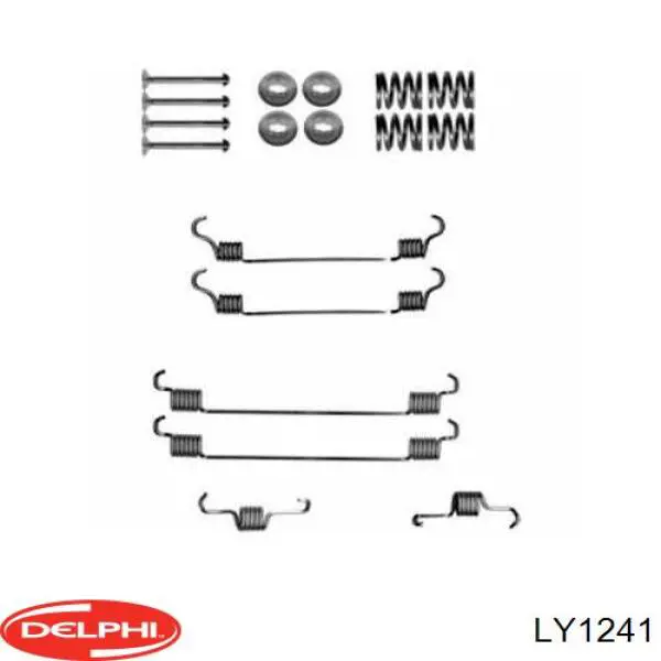 Монтажный комплект задних барабанных колодок LY1241 Delphi
