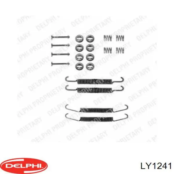 Купить LY1241 Delphi Монтажный комплект задних барабанных колодок