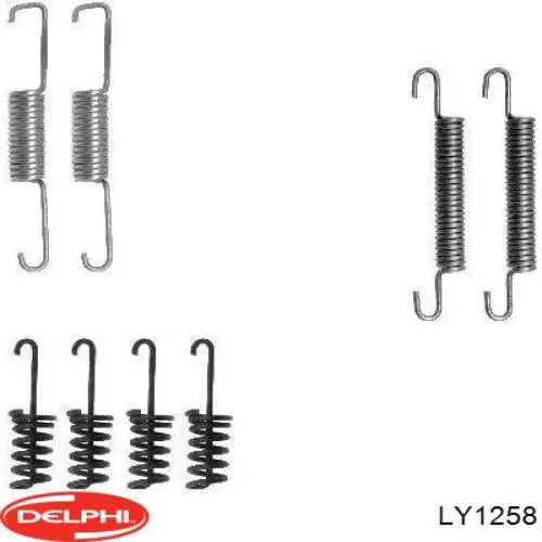 Монтажный комплект задних барабанных колодок LY1258 Delphi