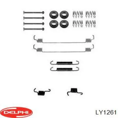 LY1261 Delphi Комплект монтажный задних барабанных колодок