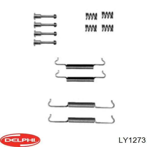 LY1273 Delphi монтажный комплект задних барабанных колодок