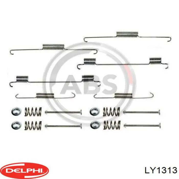 Монтажный комплект задних барабанных колодок LY1313 Delphi