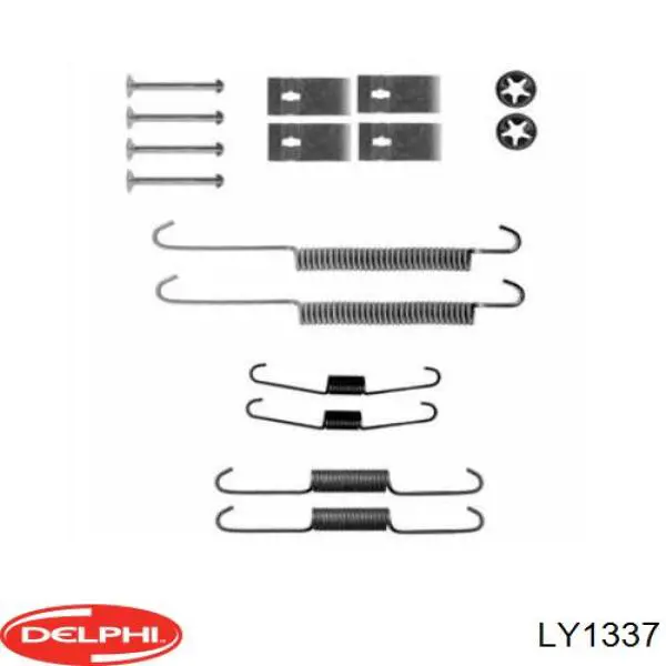 Kit de montaje, zapatas de freno traseras LY1337 Delphi