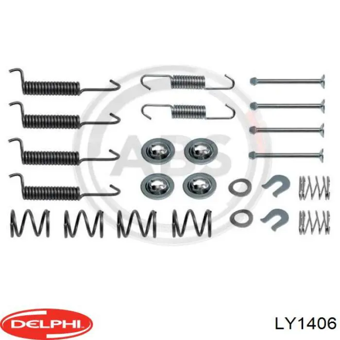 97091896 Opel Комплект монтажный задних барабанных колодок
