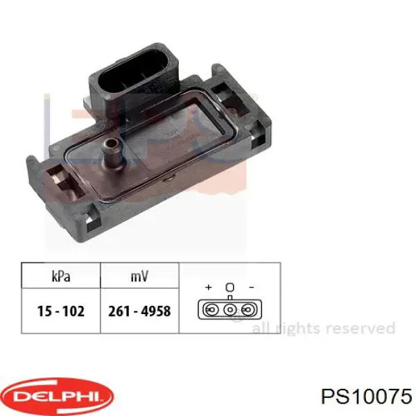 PS10075 Delphi Датчик давления воздуха