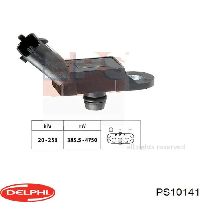 PS10141 Delphi sensor de pressão no coletor de admissão, map