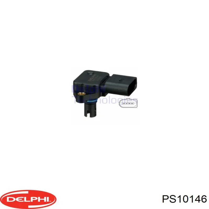 Датчик тиску у впускному колекторі, MAP PS10146 Delphi