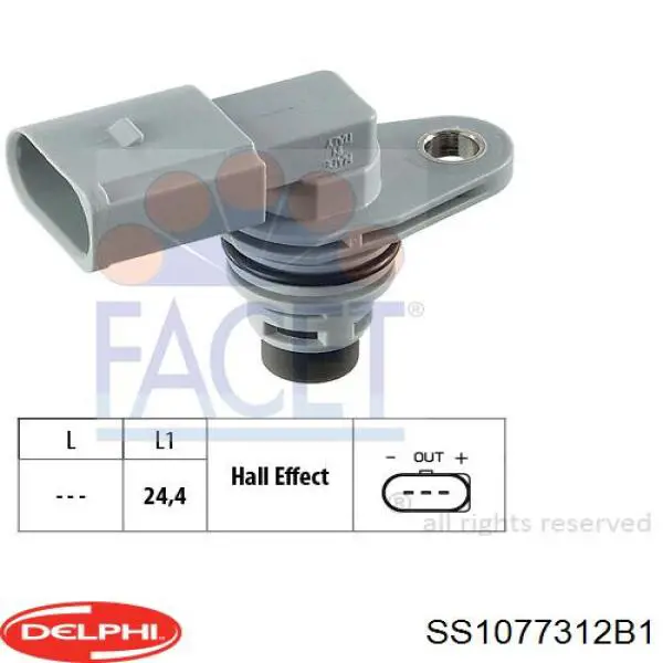 Датчик фаз Delphi SS1077312B1 цена, от 11.08 USD
