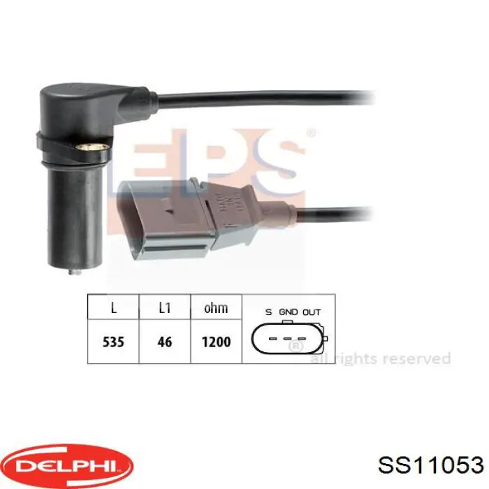 SS11053 Delphi sensor de posição (de revoluções de cambota)