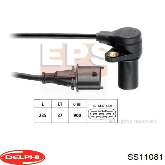 Датчик положения коленчатого вала Delphi SS11081 цена, от 22.94 USD