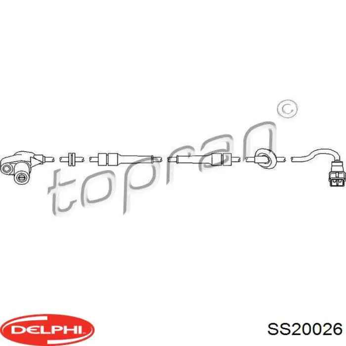 Передний датчик АБС Delphi SS20026 цена, от 18.57 USD