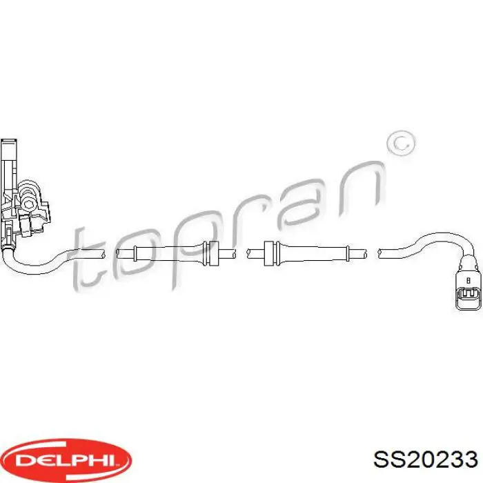 SS20233 Delphi датчик абс (abs задний)