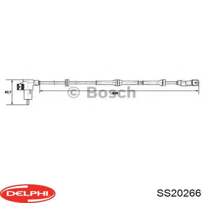 Датчик АБС (ABS) задний Delphi SS20266 цена, от 20.26 USD