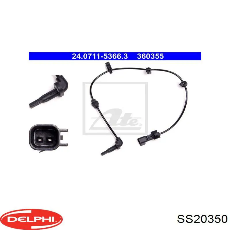 Датчик АБС (ABS) задний Delphi SS20350 цена, от 23.90 USD