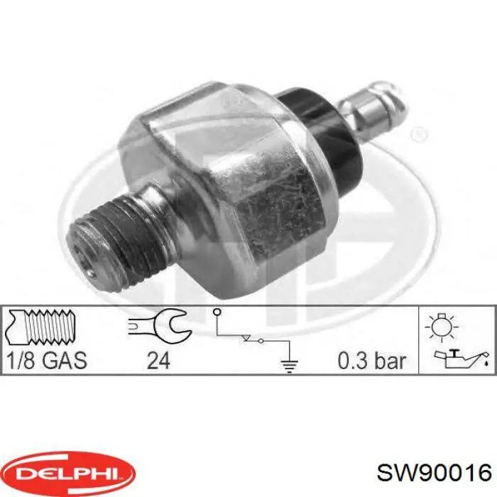 Датчик тиску масла SW90016 Delphi