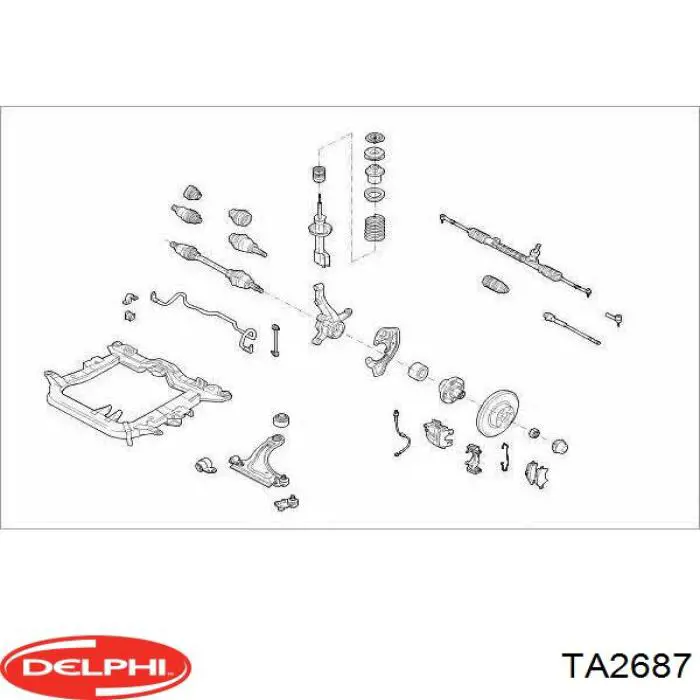Купить TA2687 Delphi Рулевая тяга