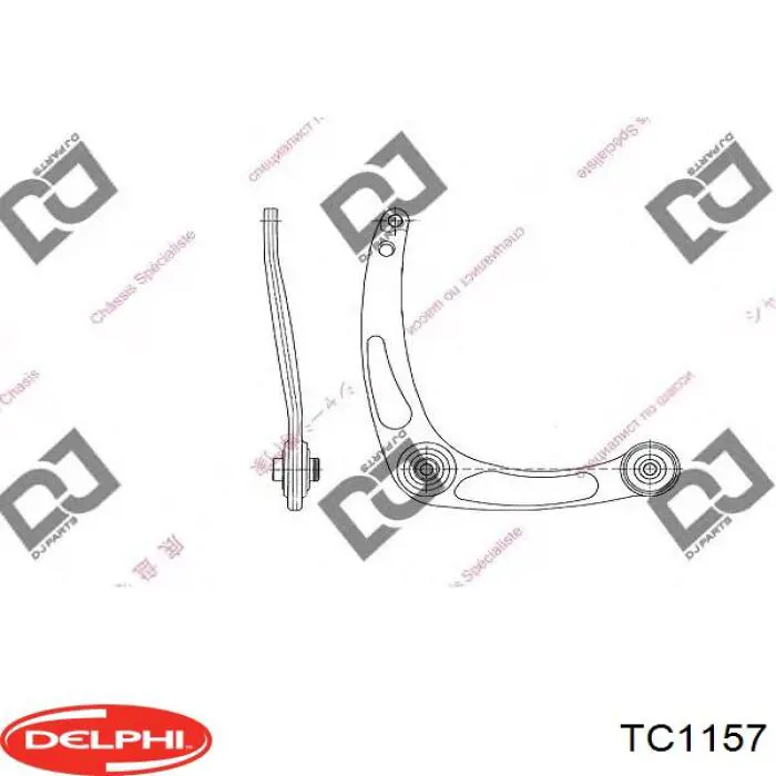 Купить TC1157 Delphi Нижний правый рычаг передней подвески