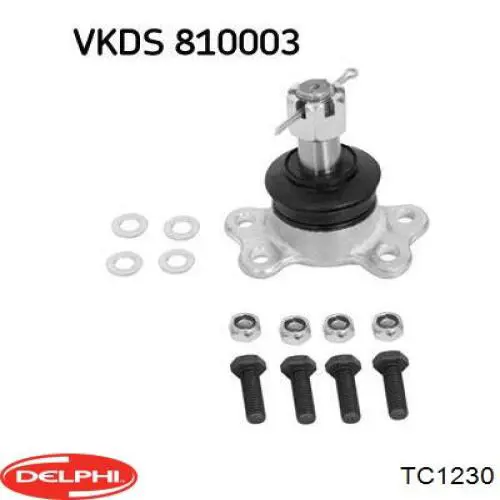 Верхняя шаровая опора Delphi TC1230 цена, от 15.89 USD