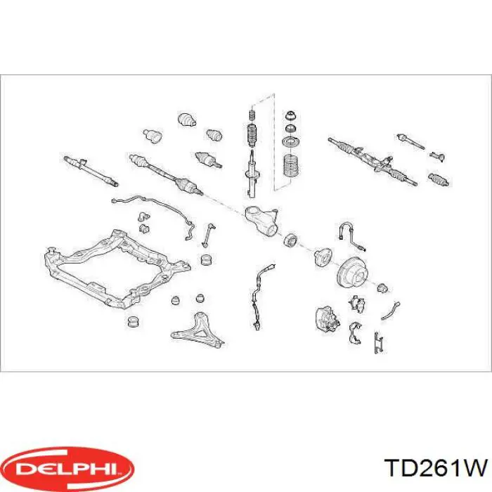 Сайлентблок переднего рычага TD261W Delphi