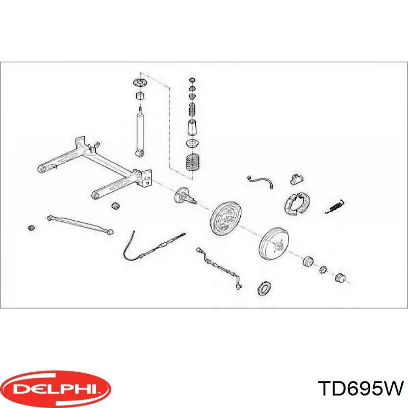 Сайлентблок заднего подрамника Delphi TD695W цена, от 3.29 USD