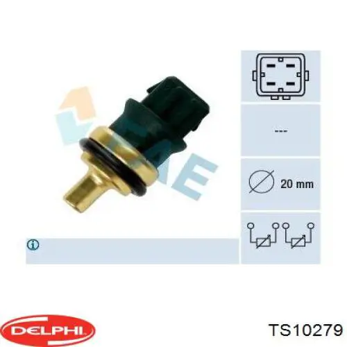 Купить TS10279 Delphi Термодатчик охлаждающей жидкости